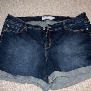 Cute dark wash jean shorts
